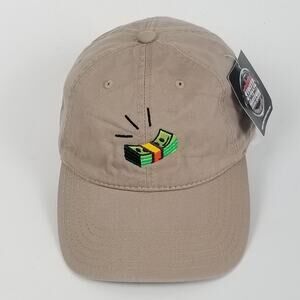 Money Stack Hat Cap Strap Back Khaki Embroidered Mens Dad Hat Streetz Watchin